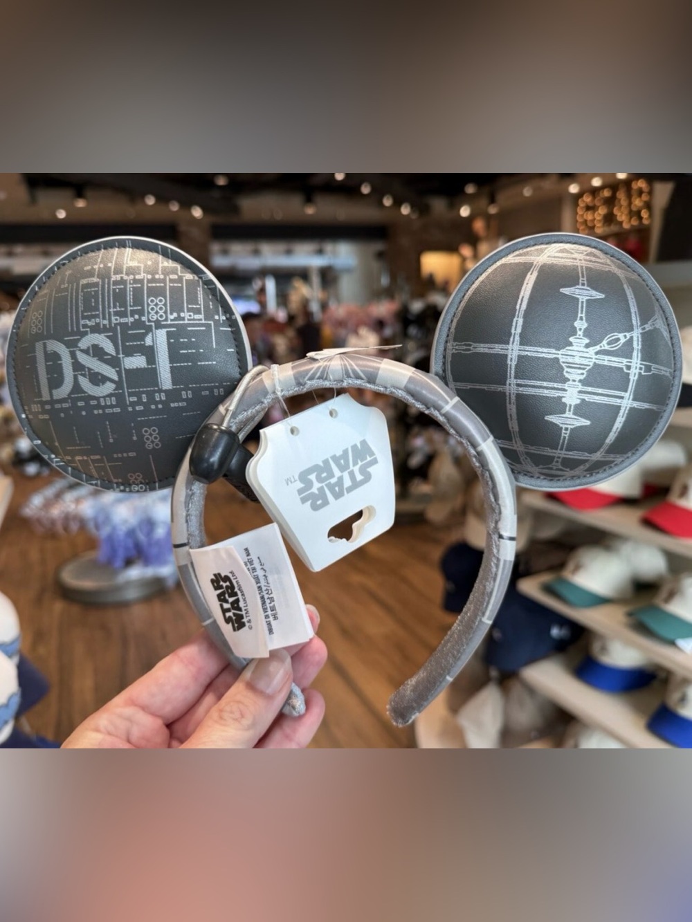 2026 Disney Parks Star Wars Death Star Blueprint Minnie Headband Ears New
